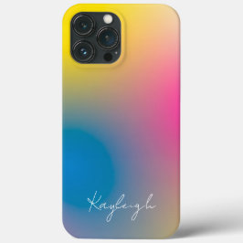 Minimalistische moderne regenboog ombre met eigen  Case-Mate iPhone case