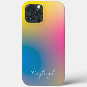 Minimalistische moderne regenboog ombre met eigen Case-Mate iPhone case