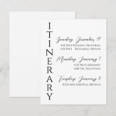 Minimalistische moderne reisbijlagekaart informatiekaartje (Voorkant / Achterkant)