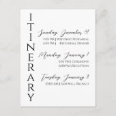 Minimalistische moderne reisbijlagekaart informatiekaartje (Voorkant)