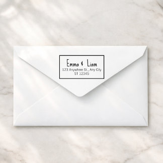 Minimalistische moderne retouradres rubberen stemp rubberstempel