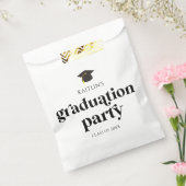 Minimalistische moderne retro afstudeerfeest bedankzakje (Gezegeld)