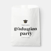 Minimalistische moderne retro afstudeerfeest bedankzakje (Voorkant)