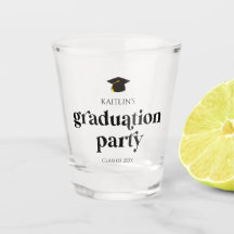 Minimalistische moderne retro afstudeerfeest