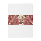 Minimalistische moderne rode kastanjebruiloft uitnodigingen wikkel (Achterkant Voorbeeld)