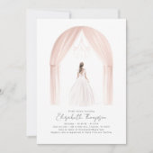 Minimalistische moderne romantische bruids douche kaart (Voorkant)