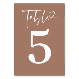 Minimalistische moderne romantische lichtbruin kaart