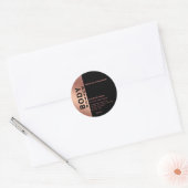 Minimalistische moderne roos gouden zwarte body bo ronde sticker (Envelop)