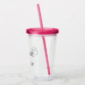 Minimalistische moderne roze roze roken naar de to acryl drinkbeker (Links)