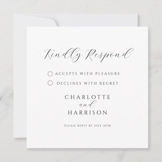 Minimalistische moderne RSVP (Voorkant)