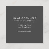 Minimalistische moderne Rustic Kraft Square Busine Vierkante Visitekaartje (Achterkant)