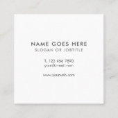 Minimalistische moderne Rustic Kraft Square Busine Vierkante Visitekaartje (Achterkant)