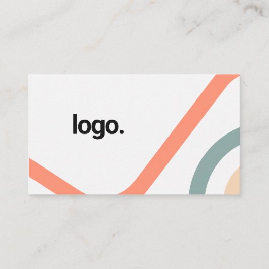 Minimalistische moderne scanbare QR-code Visitekaartje (Achterkant)