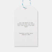 Minimalistische moderne Scandi eenvoudige kerstboo Cadeaulabel (Achterkant)