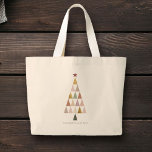 Minimalistische moderne Scandi eenvoudige kerstboo Grote Tote Bag<br><div class="desc">Ik wens u een minimalistische kerst! Stuur warme wensen met onze Modern Blush Faux Gold Christmas Tree Canvas tas. Eenvoudige elegantie voor een vrolijk seizoen. Verspreid feestvreugde met stijl! 🎄 #MinimalistHoliday #FestiveGreetings</div>