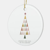 Minimalistische moderne Scandi eenvoudige kerstboo Keramisch Ornament (Links)