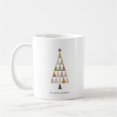 Minimalistische moderne Scandi eenvoudige kerstboo Koffiemok (Links)