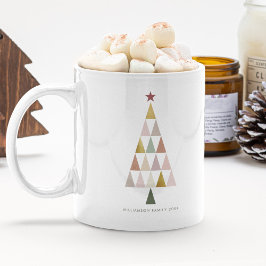 Minimalistische moderne Scandi eenvoudige kerstboo Koffiemok