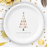 Minimalistische moderne Scandi eenvoudige kerstboo Papieren Bordje<br><div class="desc">Ik wens u een minimalistische kerst! Stuur warme wensen met onze Modern Blush Faux Gold Christmas Paper borden. Eenvoudige elegantie voor een vrolijk seizoen. Verspreid feestvreugde met stijl! 🎄 #MinimalistHoliday #FestiveGreetings</div>