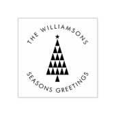 Minimalistische moderne Scandi eenvoudige kerstboo Rubberstempel (Afrduk)