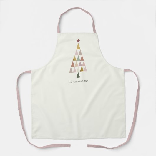 Minimalistische moderne Scandi eenvoudige kerstboo Schort (Voorkant)