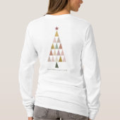 Minimalistische moderne Scandi eenvoudige kerstboo T-shirt (Achterkant)