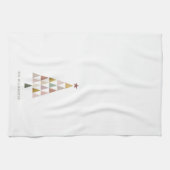 Minimalistische moderne Scandi eenvoudige kerstboo Theedoek (Horizontaal)