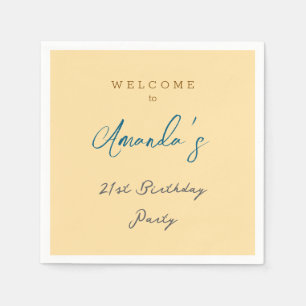 Minimalistische moderne schattige verjaardagsfeest servet