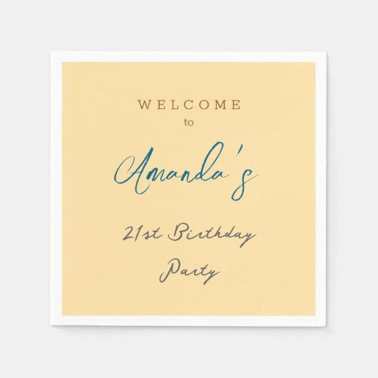 Minimalistische moderne schattige verjaardagsfeest servet (Voorkant)