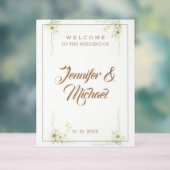 Minimalistische moderne Schattigee bruiloft welkom Acryl Bord (Neutraal)