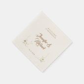 Minimalistische moderne Schattigee bruiloft welkom Servet (Hoek)