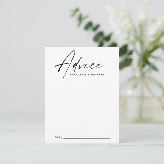 Minimalistische moderne schone eenvoudige script b advieskaart (Staand voorkant)