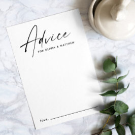 Minimalistische moderne schone eenvoudige script b advieskaart