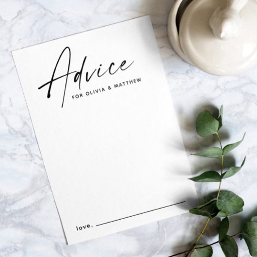 Minimalistische moderne schone eenvoudige script b advieskaart