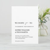 Minimalistische moderne schone trouwdesign kaart (Staand voorkant)