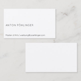 Minimalistische Moderne Schone Tweeregelige Typogr Visitekaartje