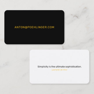 Minimalistische Moderne Schone Tweeregelige Typogr Visitekaartje
