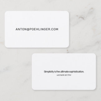 Minimalistische Moderne Schone Tweeregelige Typogr Visitekaartje