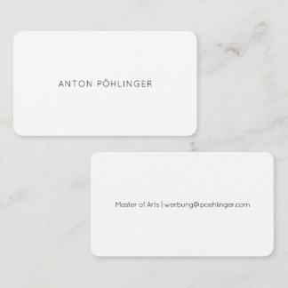 Minimalistische Moderne Schone Tweeregelige Typogr Visitekaartje