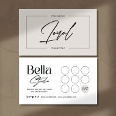 Minimalistische moderne schoonheidssalon klantenkaartje