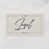 Minimalistische moderne schoonheidssalon klantenkaartje (Voorkant)