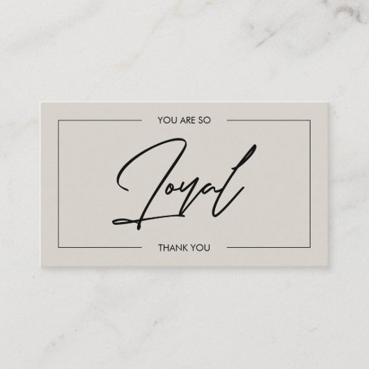 Minimalistische moderne schoonheidssalon klantenkaartje (Voorkant)