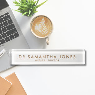 Minimalistische moderne schrijfnaam Bord naamplaat Naambordje