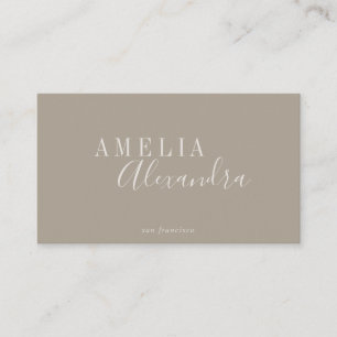 Minimalistische moderne script boho chic neutrale  visitekaartje