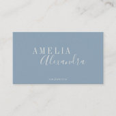 Minimalistische moderne script boho chic stoffig b visitekaartje (Voorkant)