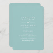 Minimalistische moderne script bruiloft achtername kaart (Voorkant / Achterkant)