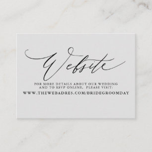 Minimalistische moderne script bruiloft website Ka Visitekaartje