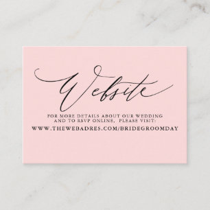 Minimalistische moderne script bruiloft website Ka Visitekaartje