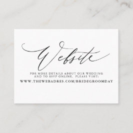Minimalistische moderne script bruiloft website Ka Visitekaartje