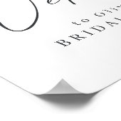 Minimalistische moderne script bruiloftsshower wel poster (Hoek)